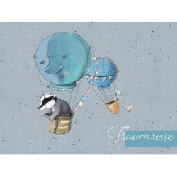 Bio Jersey Lillestoff - Traumreise Panel Dachs